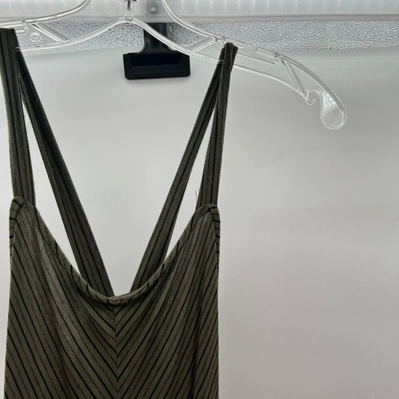 Rolla Coster Sleeveless Maxi Dress Green/Black Striped Women's Size Small - Picture 4 of 8